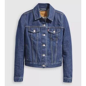 Levi’s Original  Trucker Dark Denim Jean Jacket Sz large classic Y2K rancher